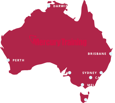 map showing the locations Mercury Training operate